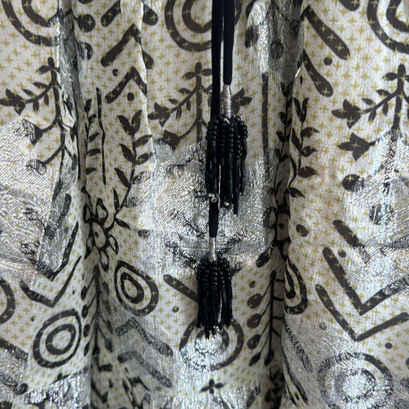 Zara Boho Silver Metallic Dress - Picture 4 of 6